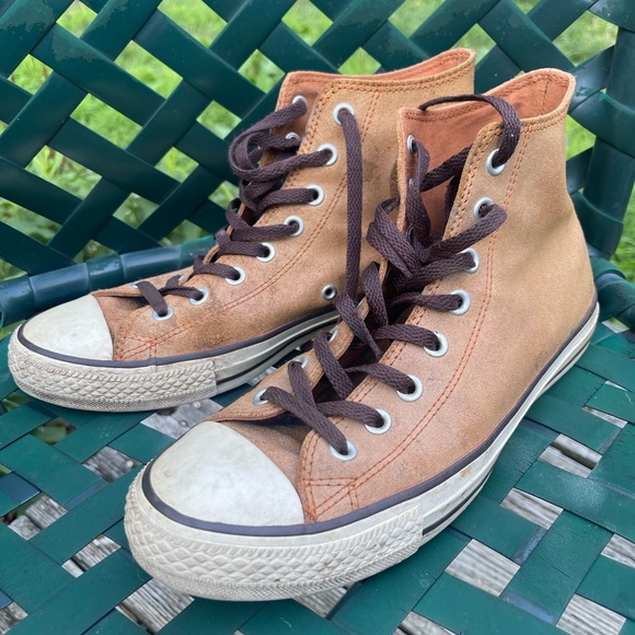 Converse Chuck Taylor All Star 'Auburn' Leather High Top Sneakers - Men's 9 - Picture 13 of 15